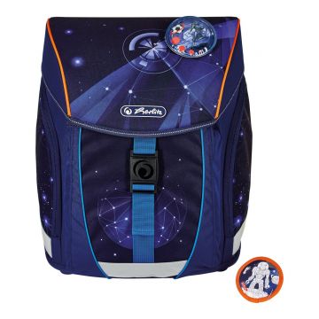 Ghiozdan neechipat FiloLight, dimensiune 38x32x22cm, motiv Galaxy Game