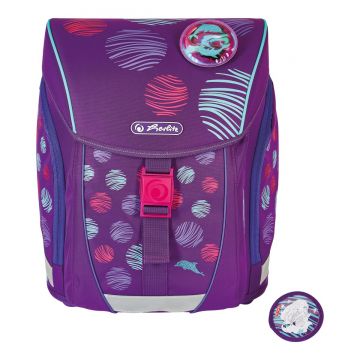 Ghiozdan neechipat FiloLight, dimensiune 38x32x22cm, motiv Sea Bubbles