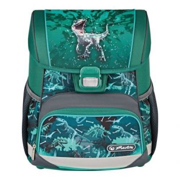 Ghiozdan neechipat loop, dimensiune 37x31x22cm, motiv green rex, Herlitz