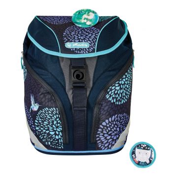 Ghiozdan neechipat SoftLight, dimensiune 38x28x23cm, motiv Bloomy Birds