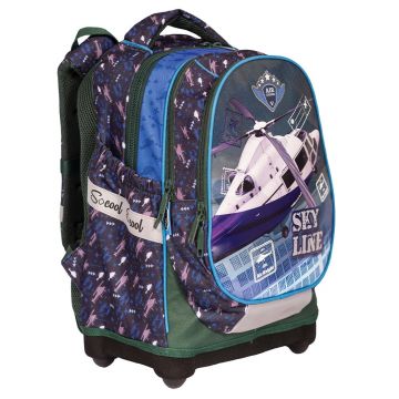 Ghiozdan anatomic compartiment laptop, Sky Line, 42x34x22cm, S-Cool
