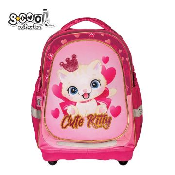 Ghiozdan anatomic, Cute Kitty, 38x39x19.5cm, S-Cool
